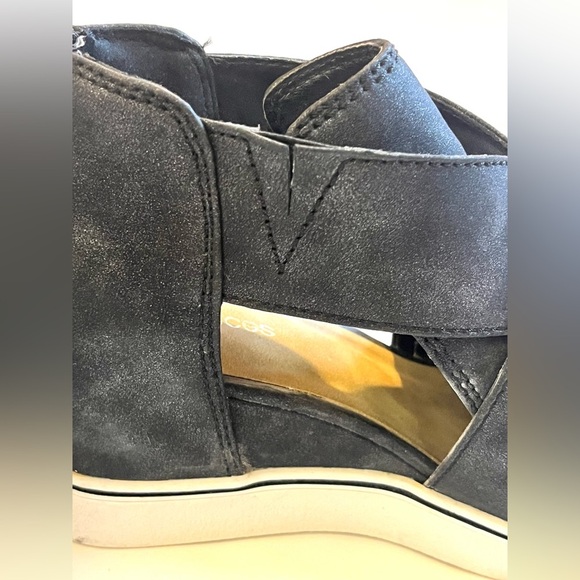 Maurices Gloria Open Side Wedge Women's Black Sparkle Sneakers Size 6.5 - Picture 15 of 16